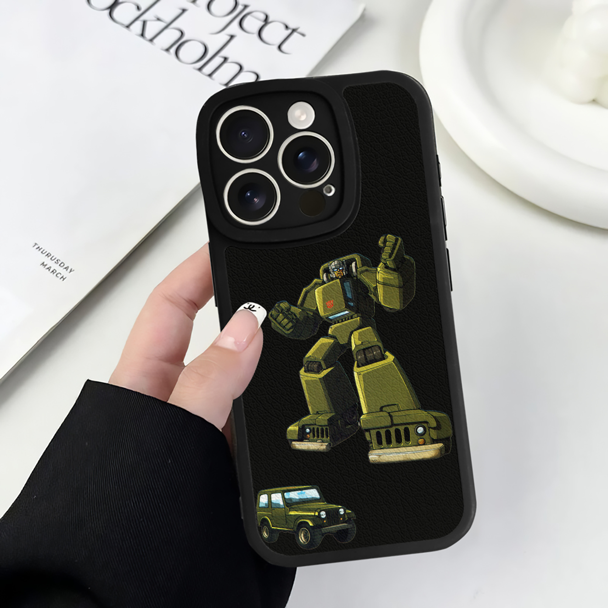 （画像用）  【iPhone 16シリーズ対応】シリコンスマホケース（レザー調） 材質：シリコン